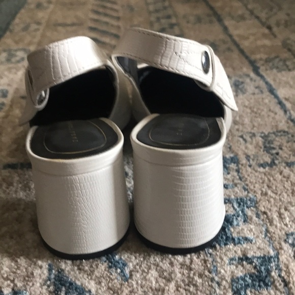 Zara White Sling Back Heel - Picture 3 of 4